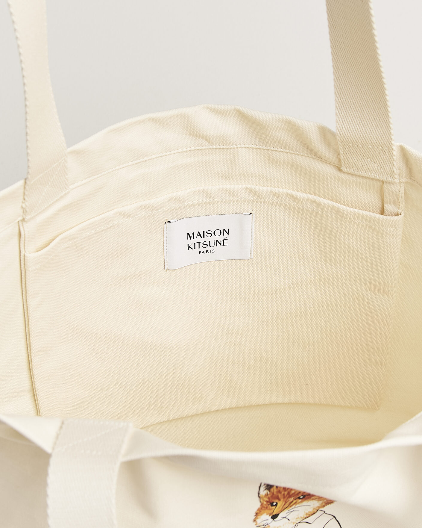 Herren | Taschen | Maison Kitsuné | Dressed Fox Totebag Ecru