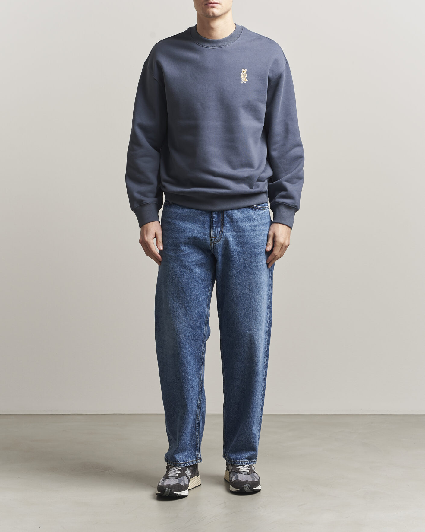 Herren | Pullover | Maison Kitsuné | Dressed Fox Sweatshirt Shadow Blue