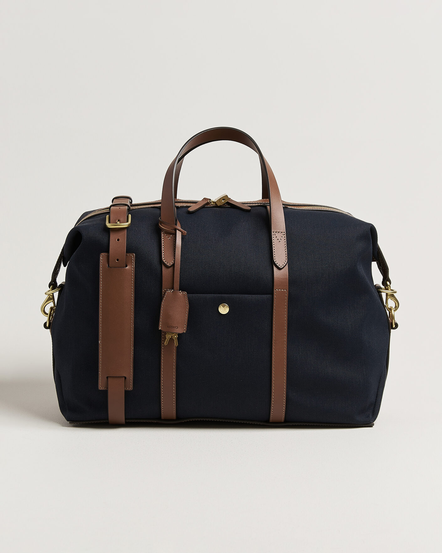 Herren | Taschen | Mismo | M/S Avail 48h Nylon Weekendbag Deep Sea Blue/Cuoio