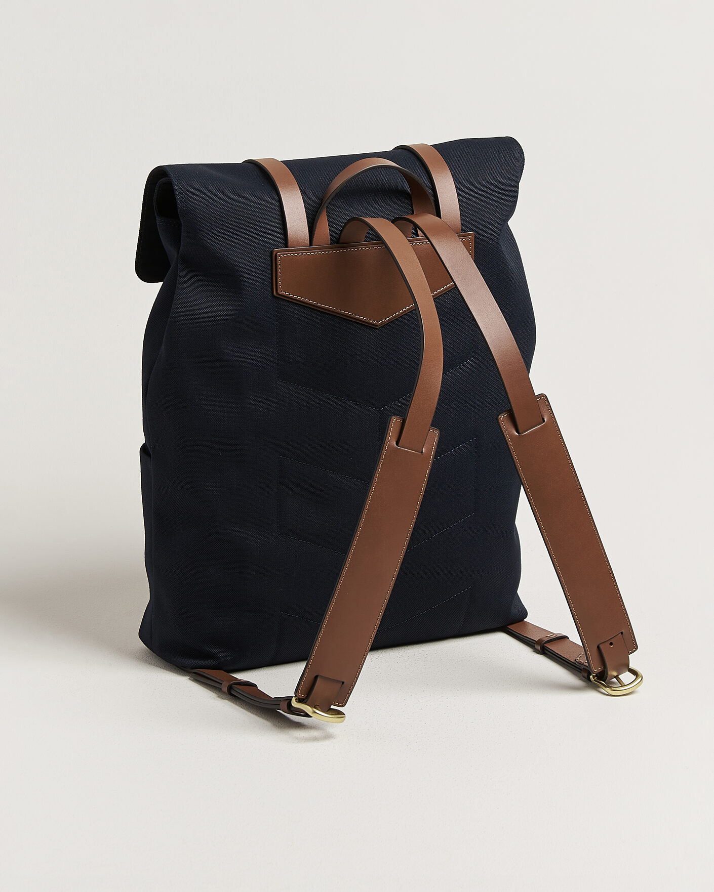 Herren | Taschen | Mismo | M/S Nylon Backpack Deep Sea Blue/Cuoio