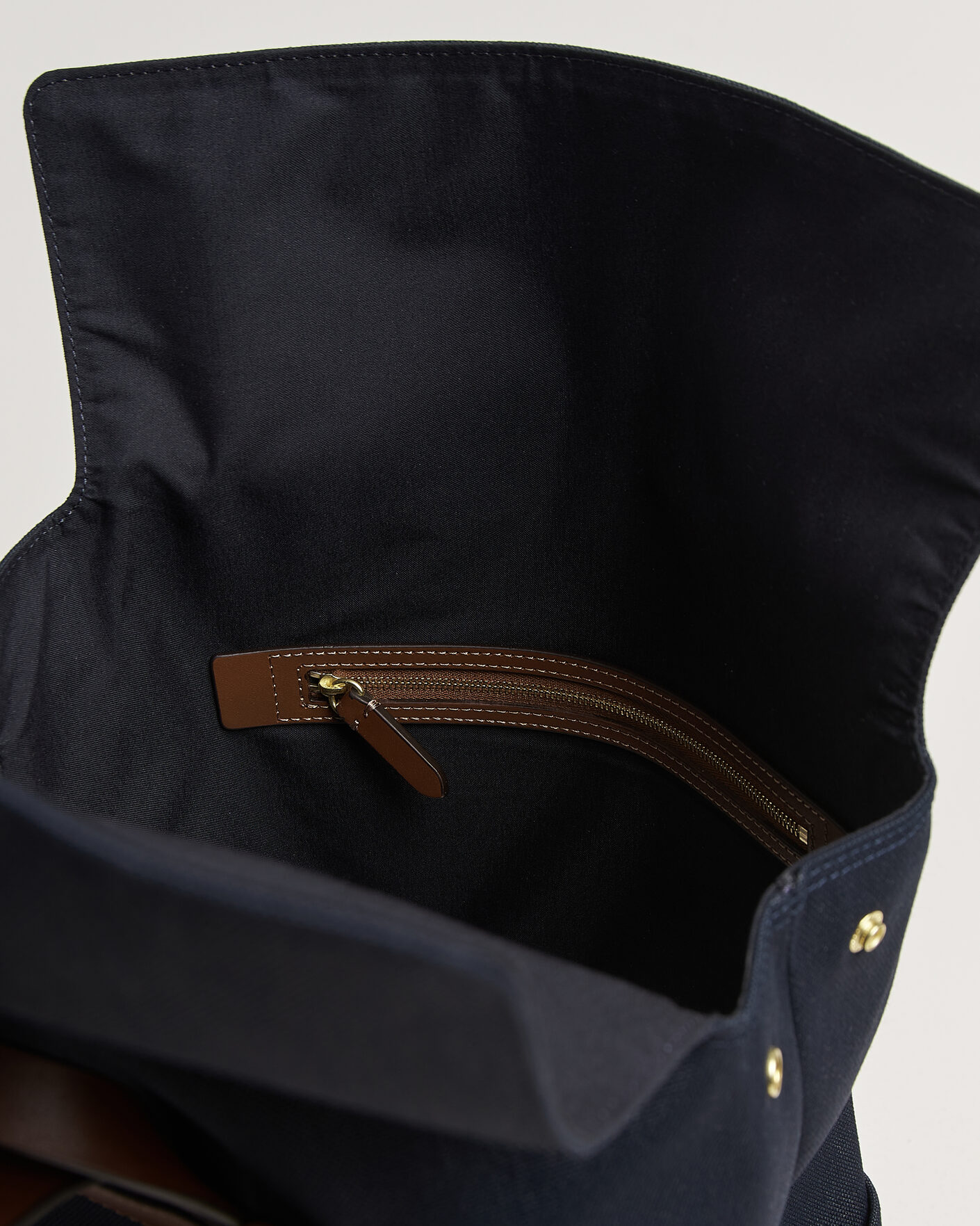 Herren | Mismo M/S Nylon Backpack Deep Sea Blue/Cuoio | Mismo | M/S Nylon Backpack Deep Sea Blue/Cuoio