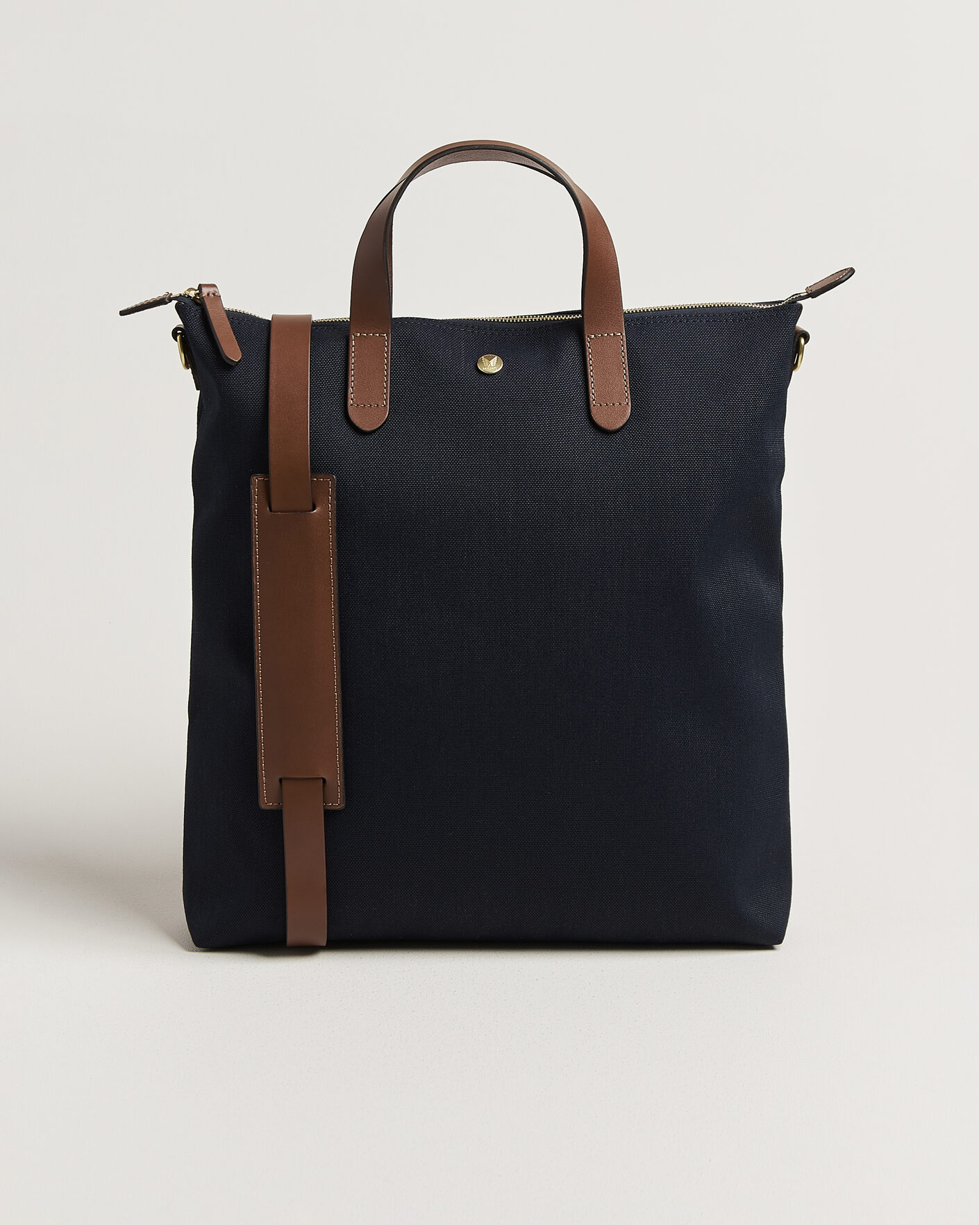 Herren | Mismo M/S Canvas Shopper Deep Sea Blue/Cuoio | Mismo | M/S Canvas Shopper Deep Sea Blue/Cuoio