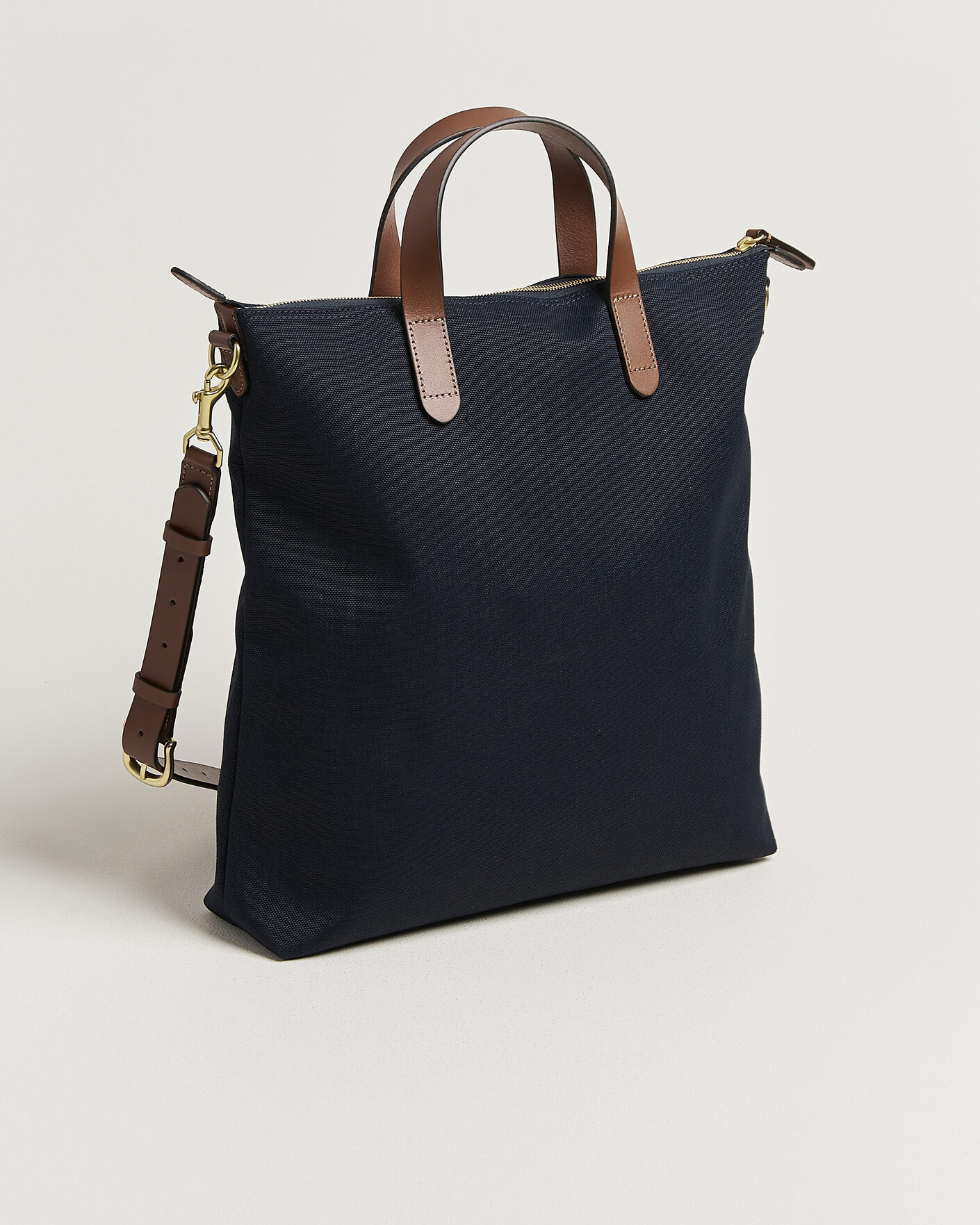 Herren | Mismo M/S Canvas Shopper Deep Sea Blue/Cuoio | Mismo | M/S Canvas Shopper Deep Sea Blue/Cuoio