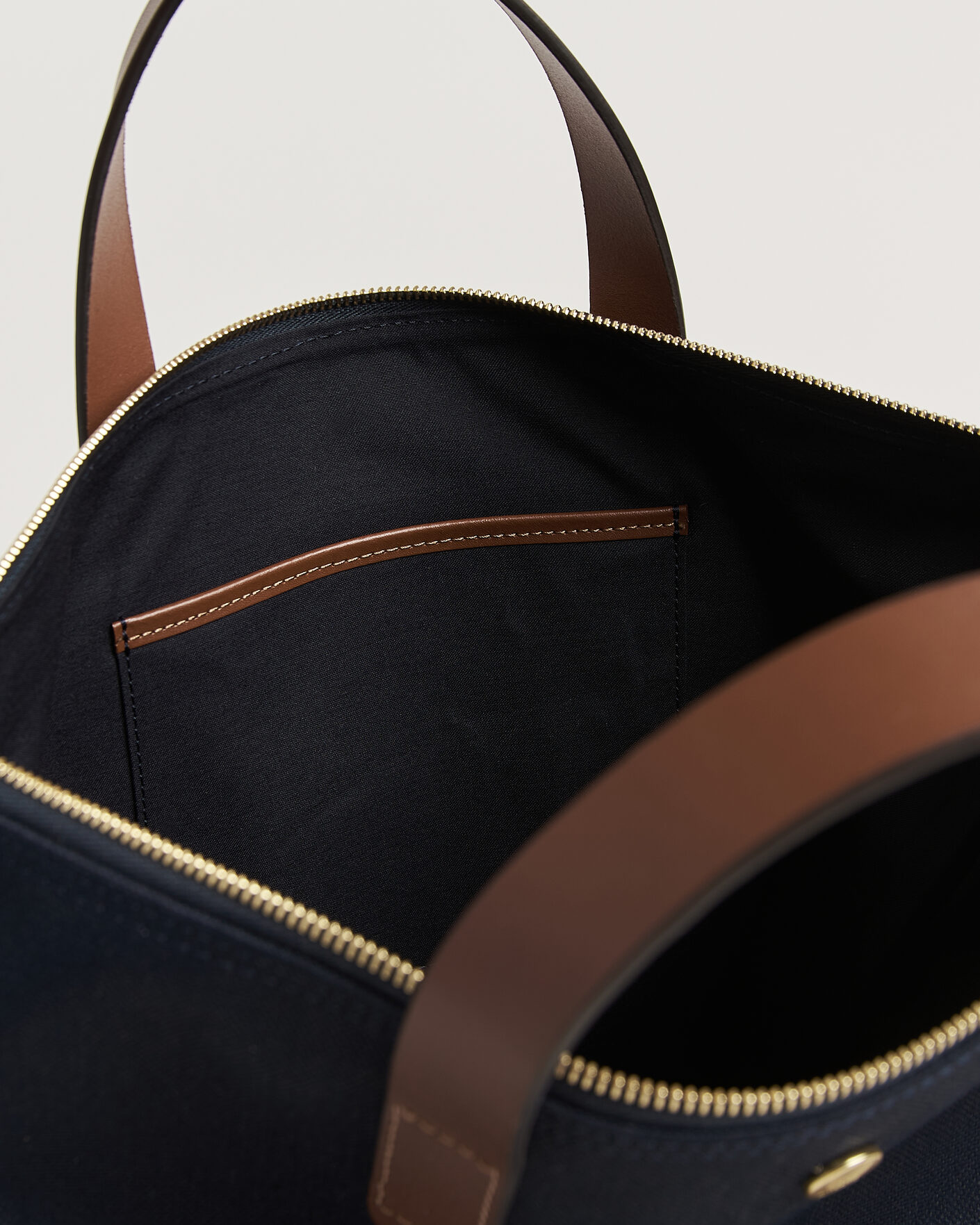 Herren | Mismo M/S Canvas Shopper Deep Sea Blue/Cuoio | Mismo | M/S Canvas Shopper Deep Sea Blue/Cuoio