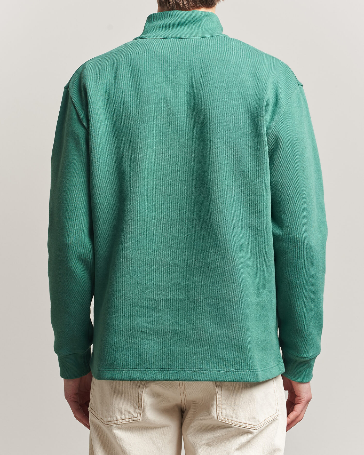 Herren | Pullover | Armor-lux | Camionneur Cotton Half Zip Sweater Dark Ivy