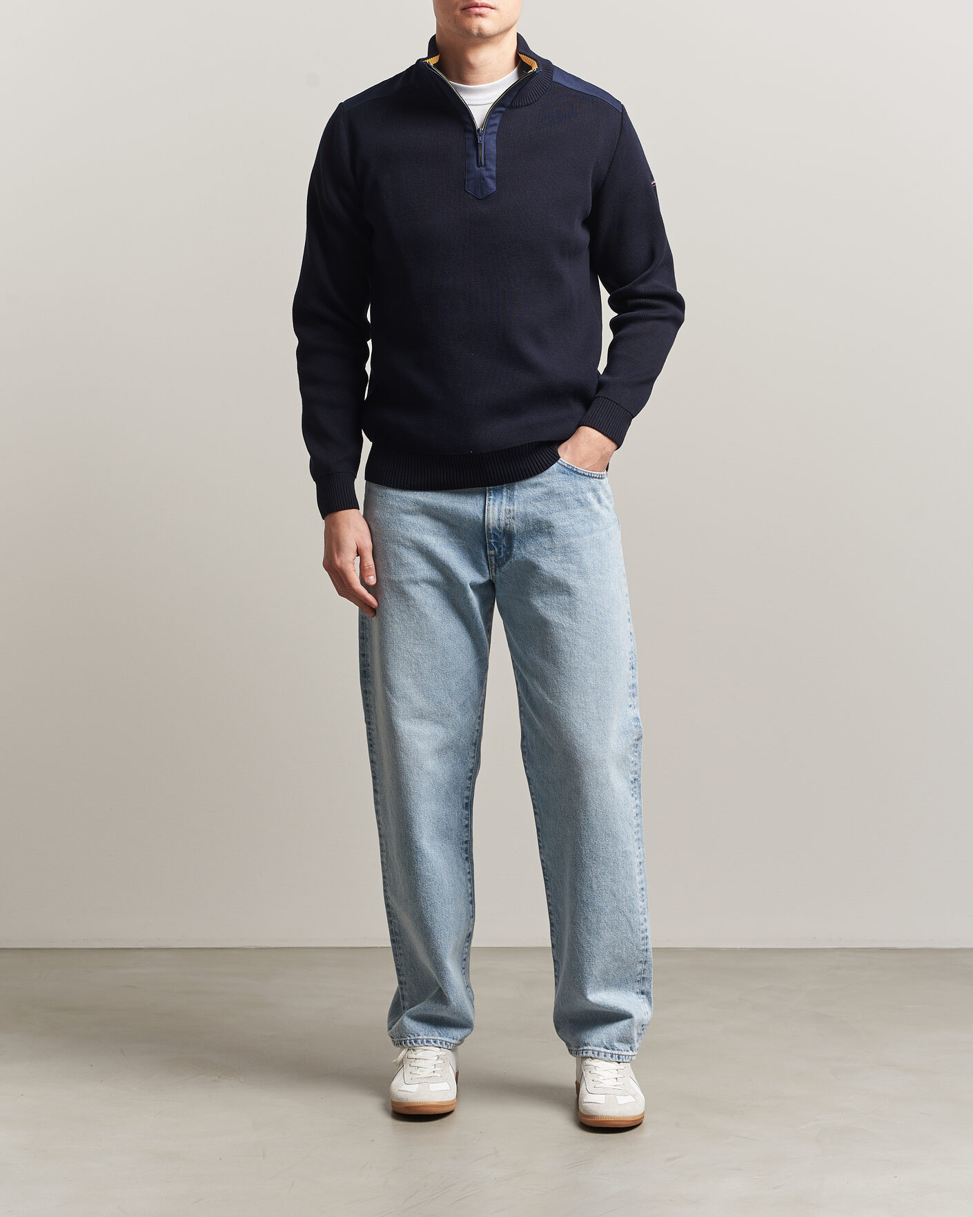 Herren | Pullover | Armor-lux | Workwear Half Zip Marine Deep