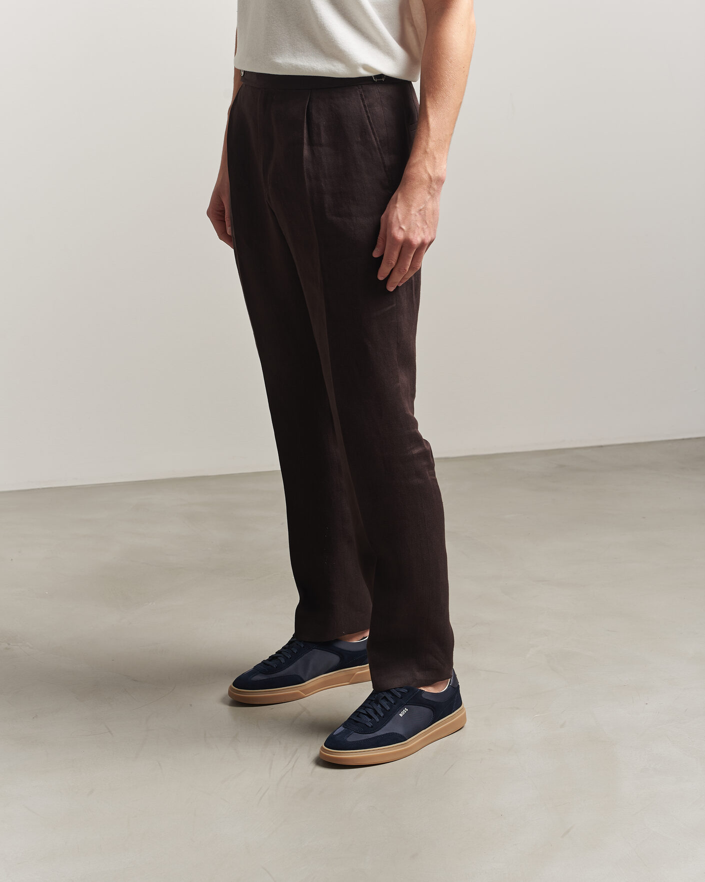 Herren | Sneaker | BOSS BLACK | Kieran Suede/Nylon Sneaker Dark Blue