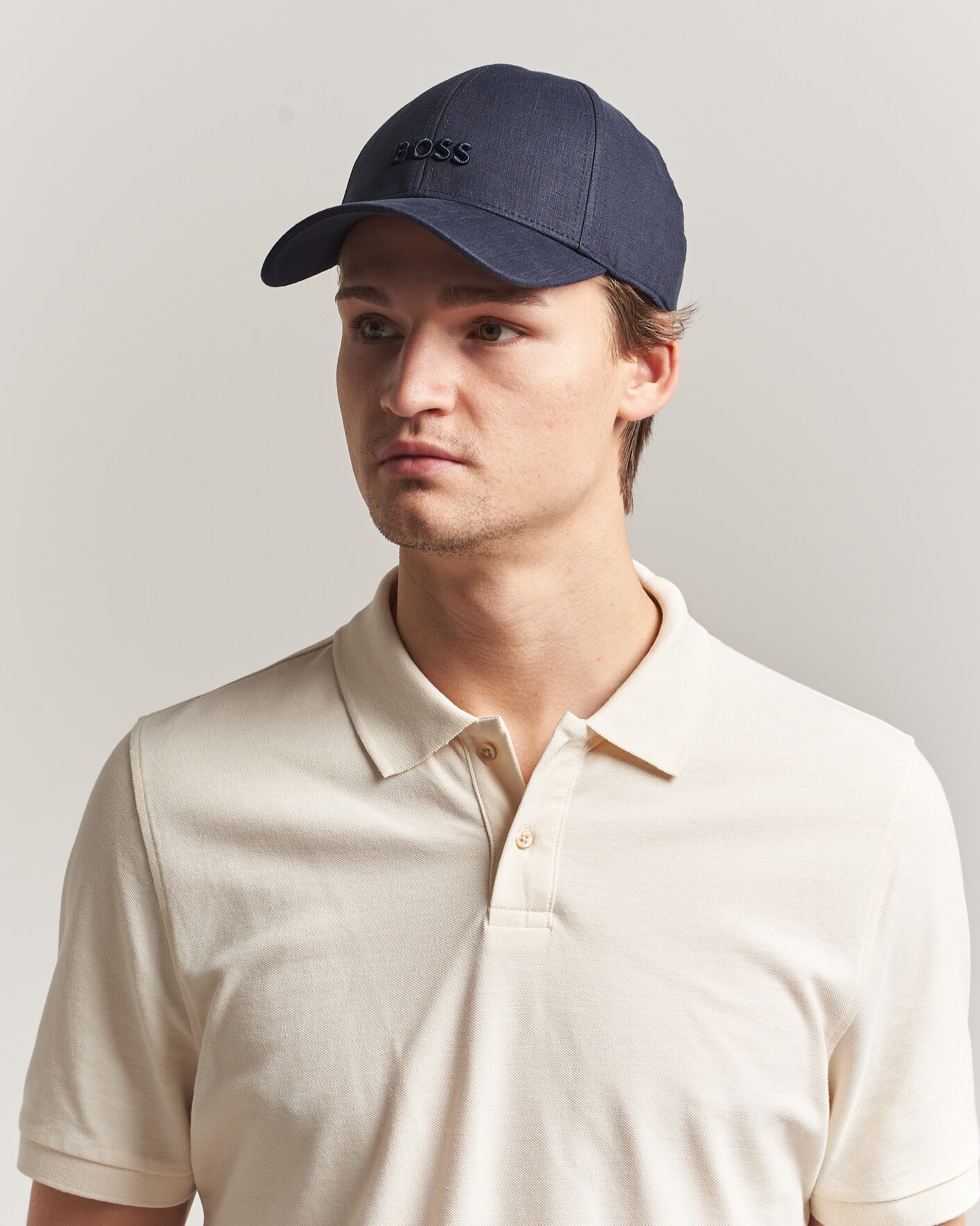 Herren | Hüte & Mützen | BOSS BLACK | Zed Linen Cap Dark Blue