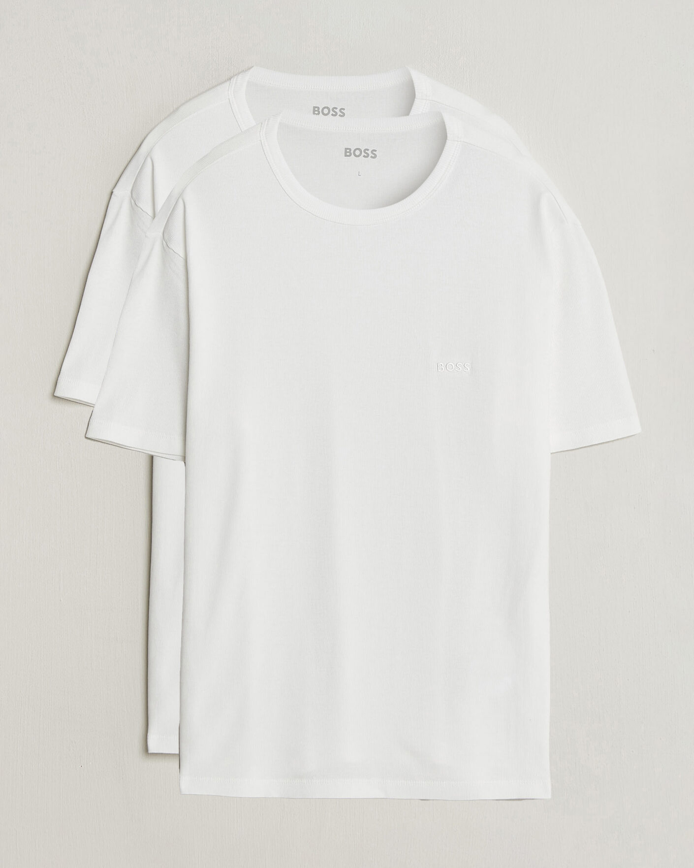 Herren | T-Shirts | BOSS BLACK | 2-Pack Ribbed T-Shirt White