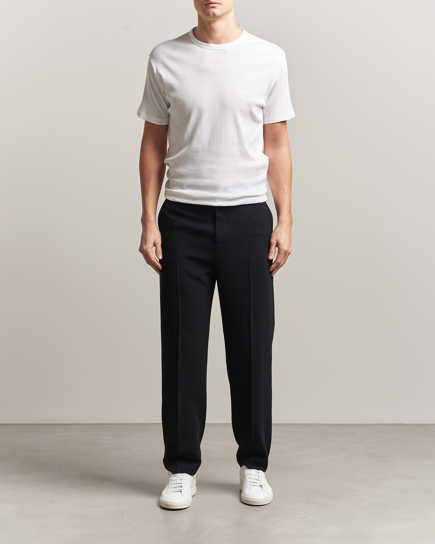 Herren | T-Shirts | BOSS BLACK | 2-Pack Ribbed T-Shirt White/Black
