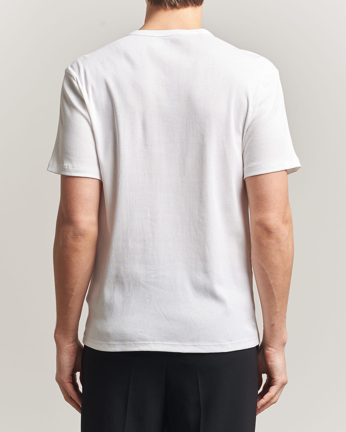 Herren | T-Shirts | BOSS BLACK | 2-Pack Ribbed T-Shirt White/Black