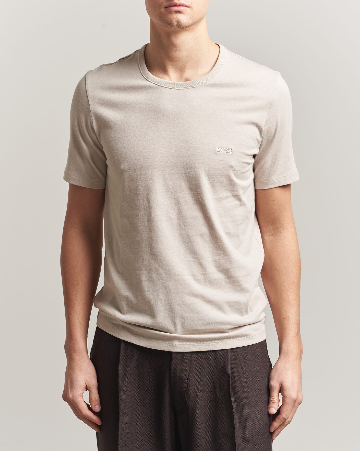 Herren | T-Shirts | BOSS BLACK | 3-Pack Crew Neck T-Shirt Grey/Beige/Black