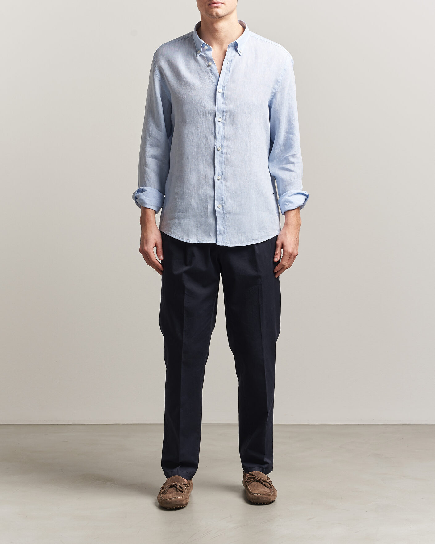 Herren | Hemden | BOSS BLACK | Liam Linen Shirt Light Blue