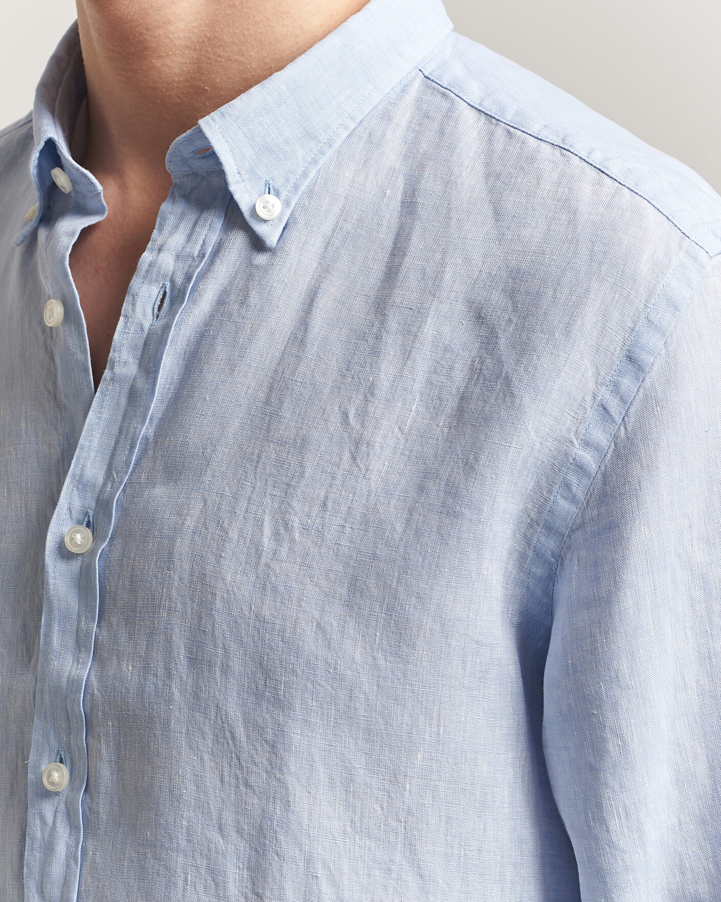Herren | Hemden | BOSS BLACK | Liam Linen Shirt Light Blue