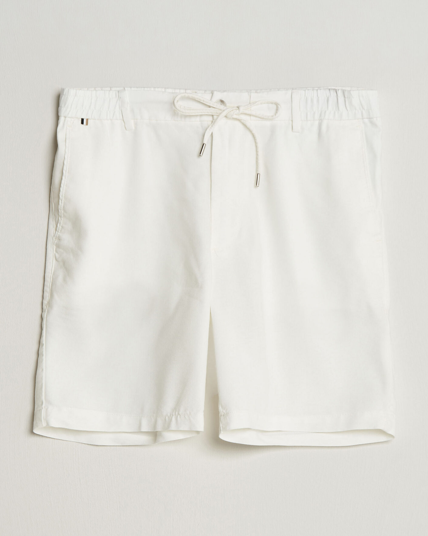 Herren | Shorts | BOSS BLACK | Kane Linen Drawstring Shorts White