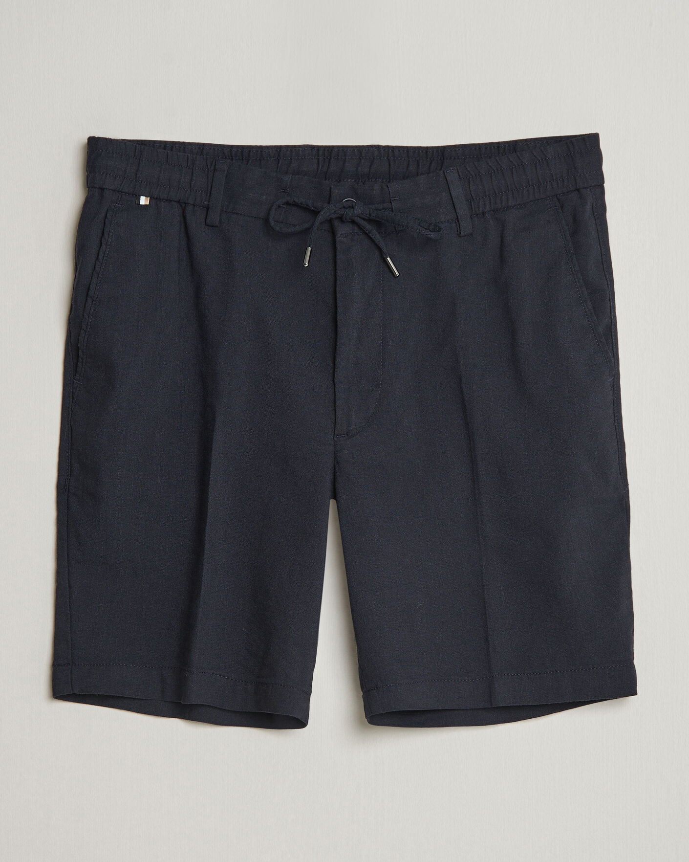 Herren | Shorts | BOSS BLACK | Kane Linen Drawstring Shorts Dark Blue