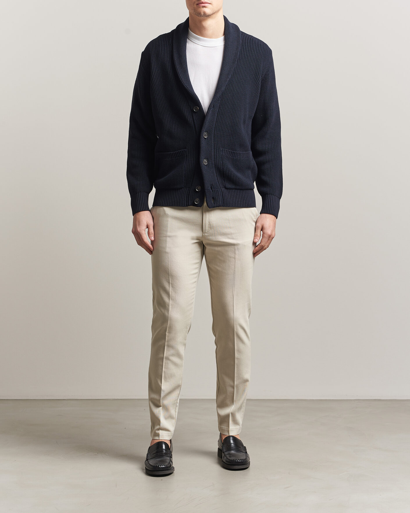 Herren | Hosen | BOSS BLACK | Kaiton Structured Chinos Open Beige