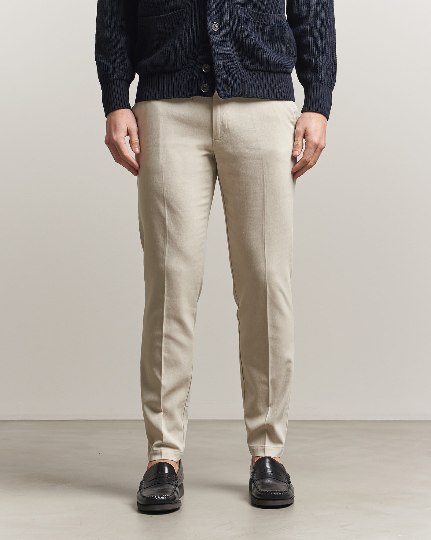 Herren | Hosen | BOSS BLACK | Kaiton Structured Chinos Open Beige