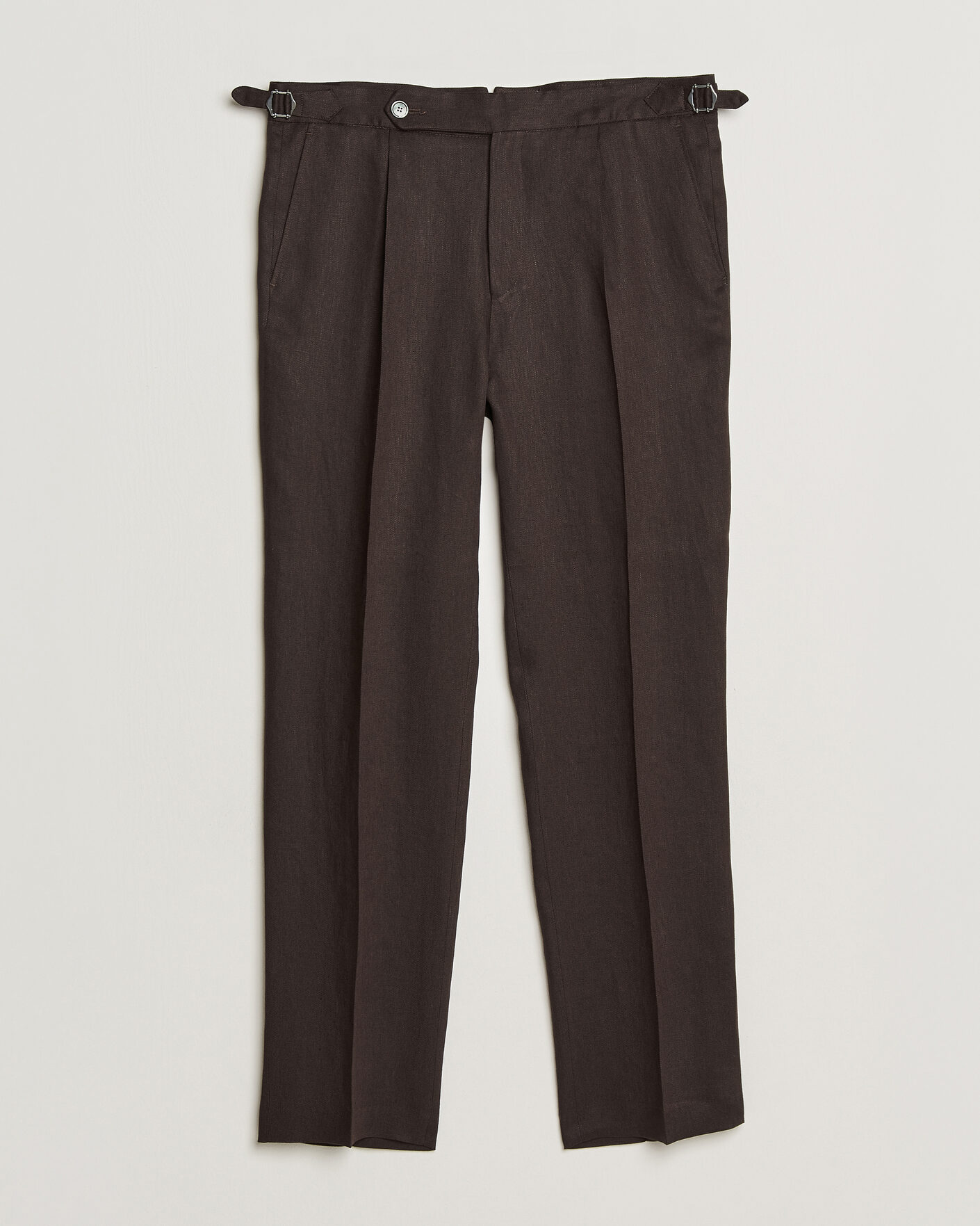 Herren | Hosen | BOSS BLACK | Perino Linen Suit Trousers Dark Brown