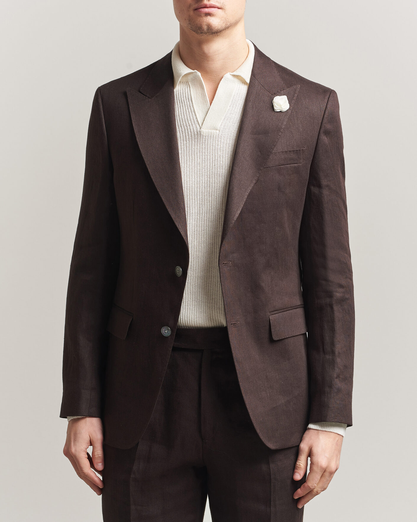 Herren | Sakkos | BOSS BLACK | Hutson Linen Suit Blazer Dark Brown