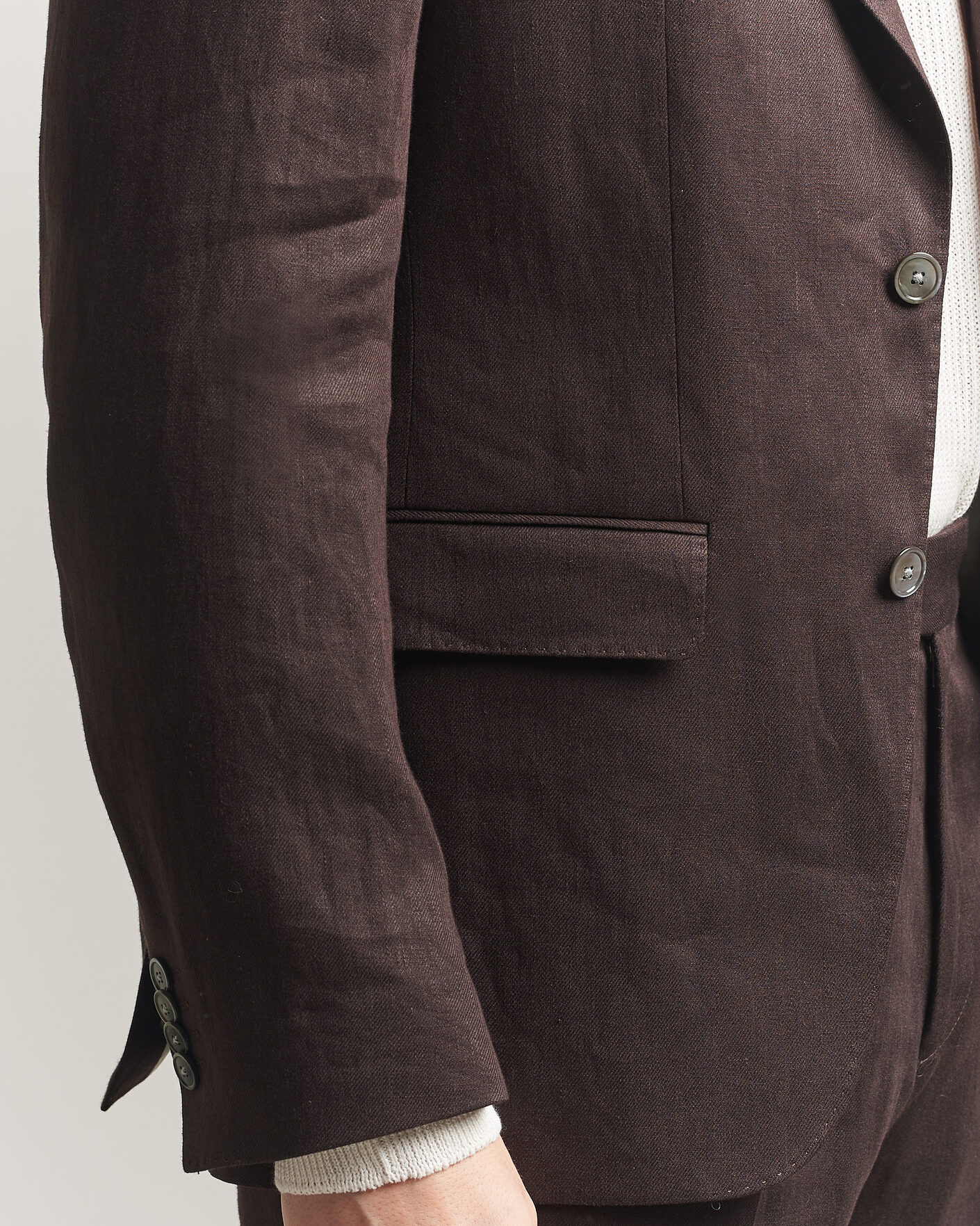 Herren | Sakkos | BOSS BLACK | Hutson Linen Suit Blazer Dark Brown