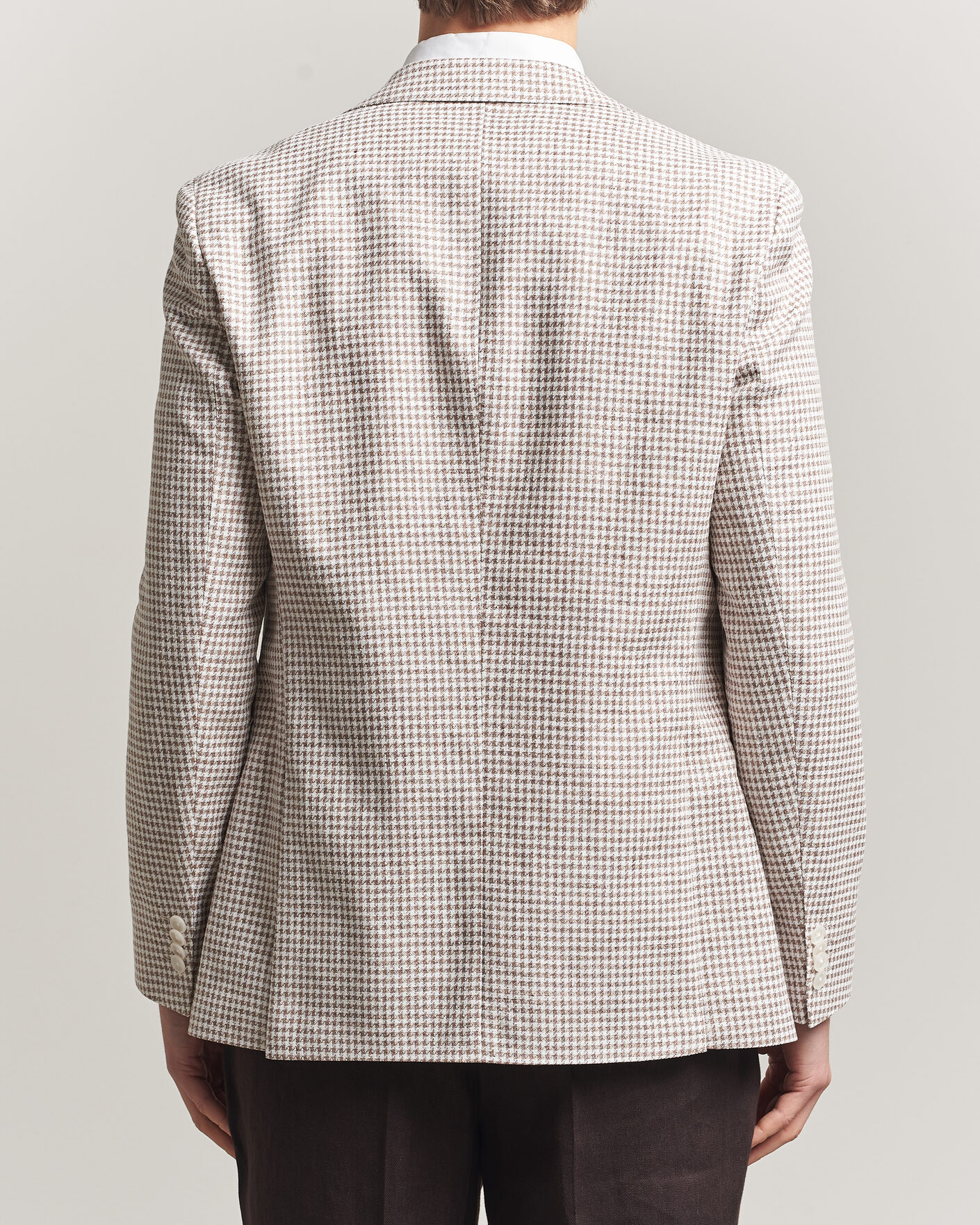 Herren | Sakkos | BOSS BLACK | Hutson Linen/Cotton Houndstooth Blazer Open Beige