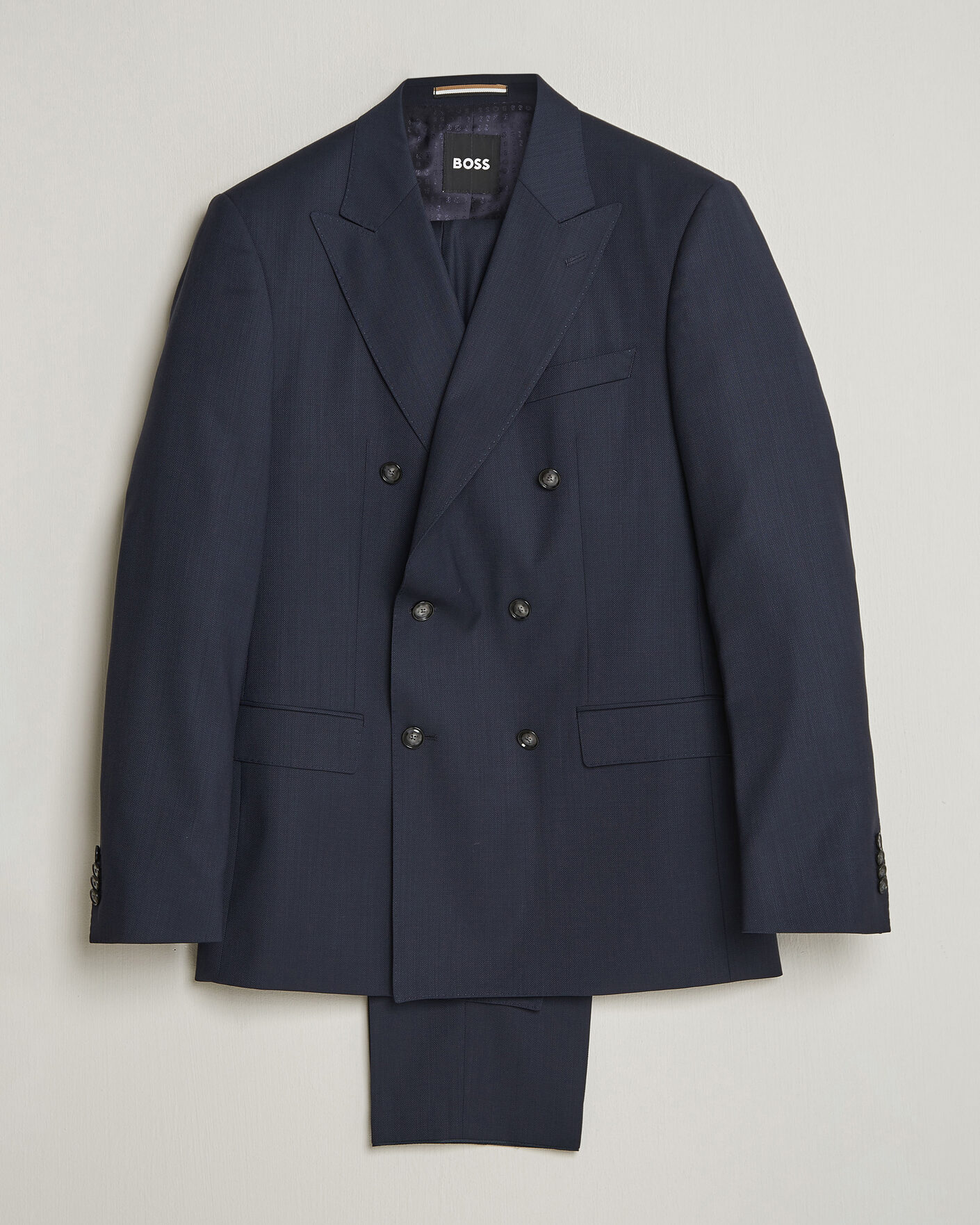 Herren | Anzüge | BOSS BLACK | Huge Wool Double Breasted Suit Dark Blue