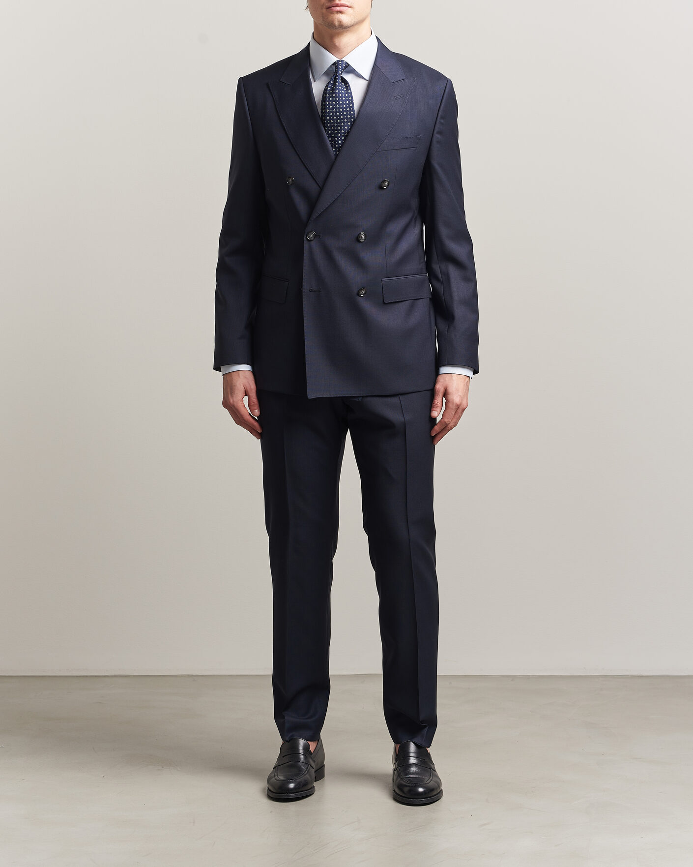 Herren | Anzüge | BOSS BLACK | Huge Wool Double Breasted Suit Dark Blue