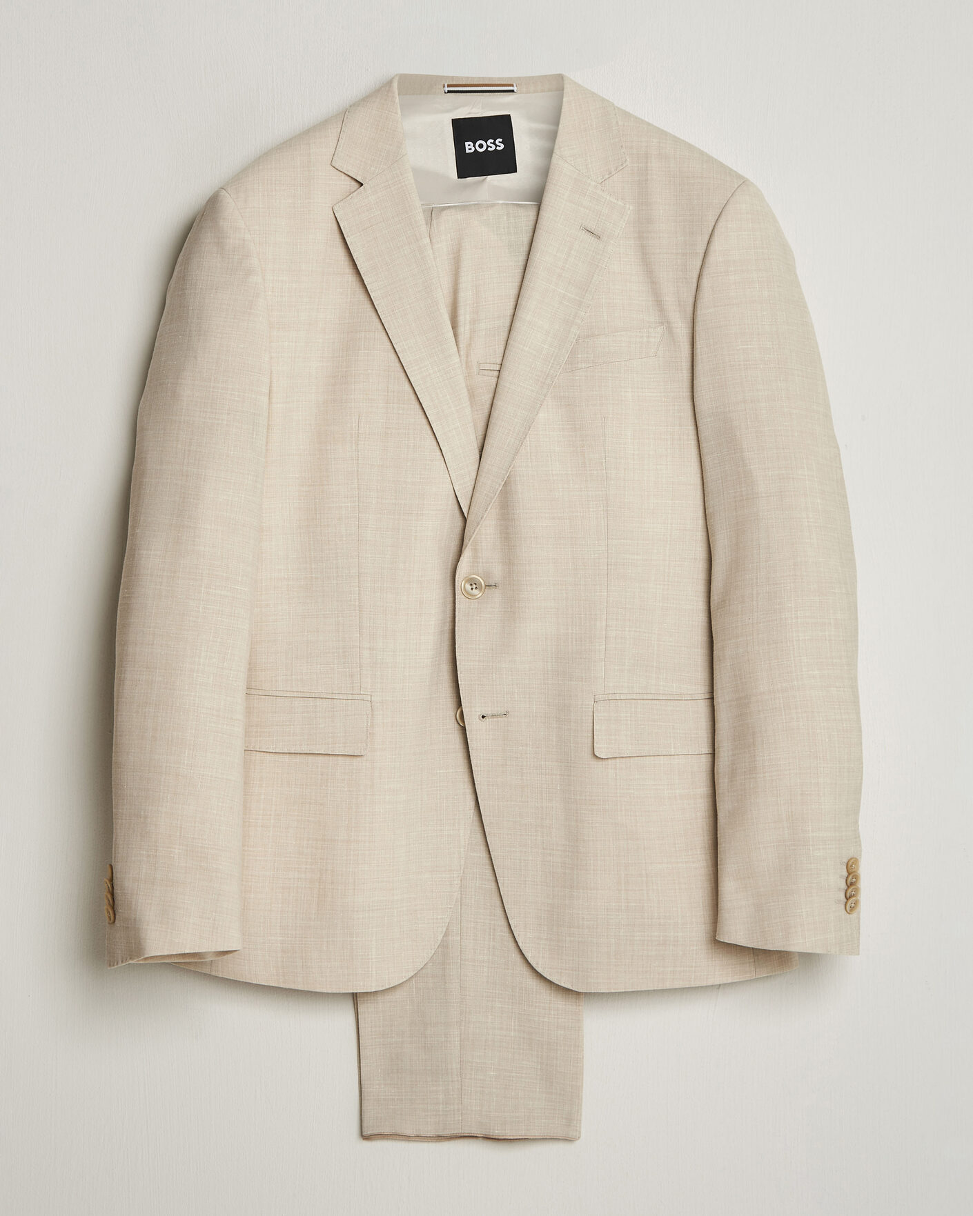 Herren | Anzüge | BOSS BLACK | Huge Wool/Linen Suit Open Beige