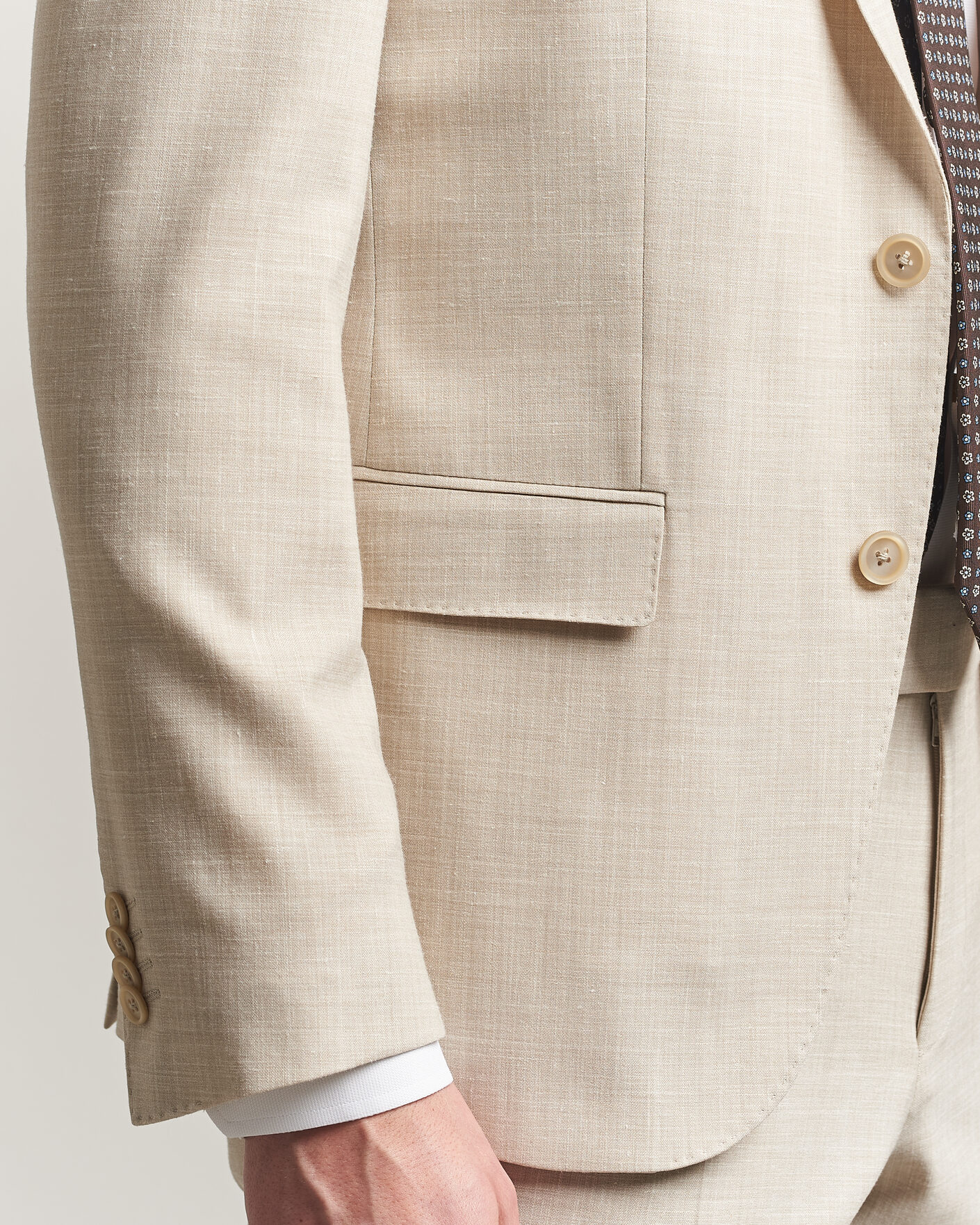 Herren | Anzüge | BOSS BLACK | Huge Wool/Linen Suit Open Beige