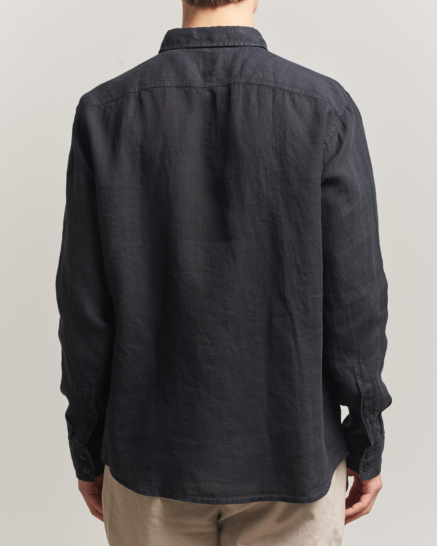 Herren | Hemden | BOSS ORANGE | Relegant Linen Shirt Black