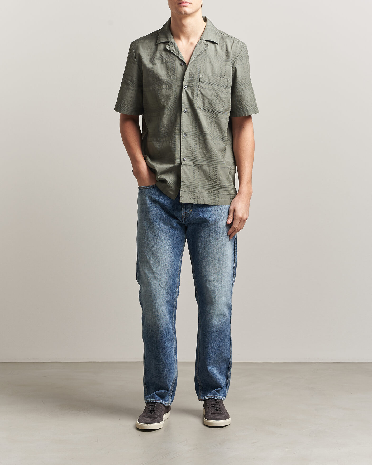 Herren | Hemden | BOSS ORANGE | Rayer Cotton Resort Shirt Open Grey