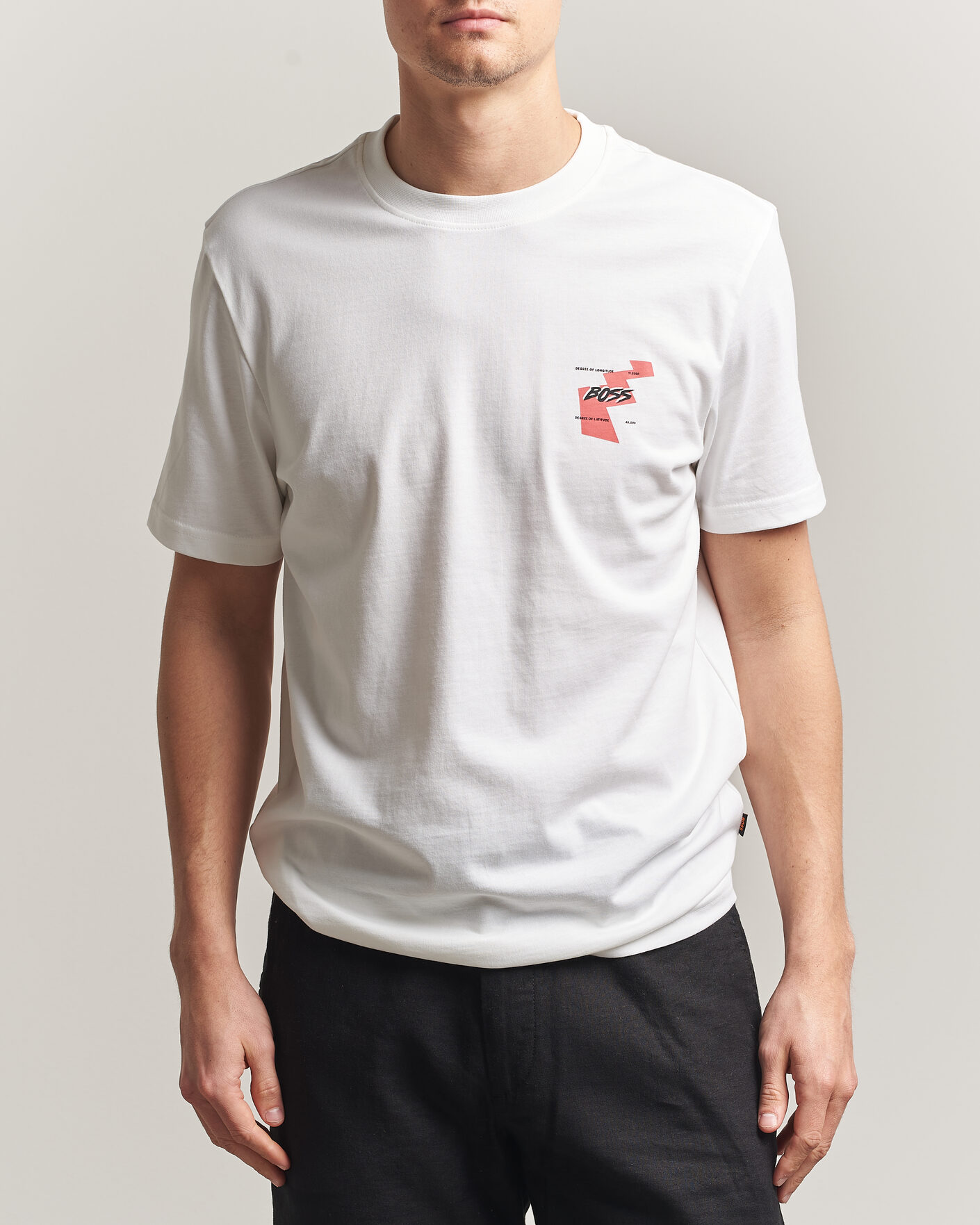 Herren | T-Shirts | BOSS ORANGE | Movement Printed Crew Neck T-Shirt Natural