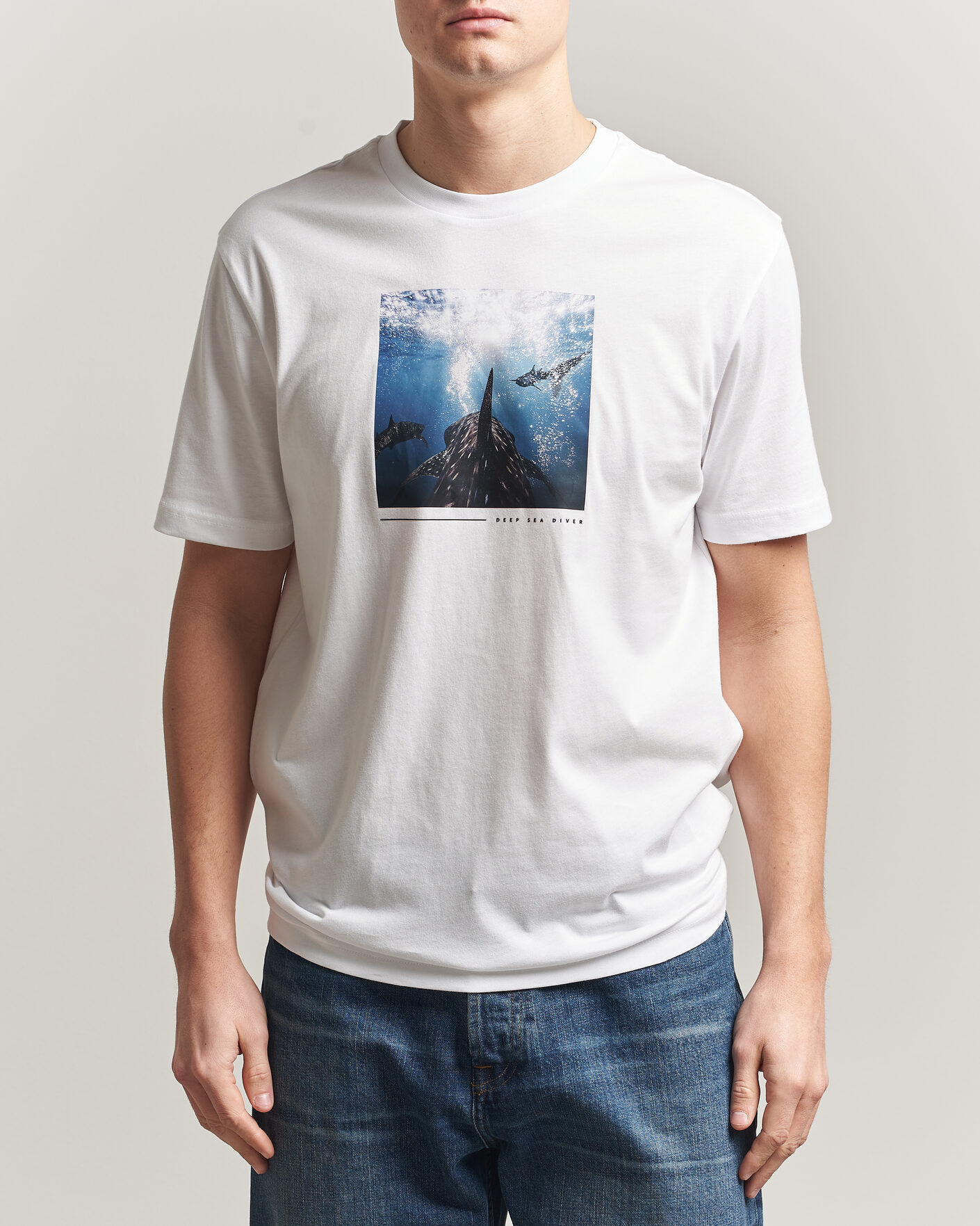 Herren | T-Shirts | BOSS ORANGE | Creature Printed Crew Neck T-Shirt Natural