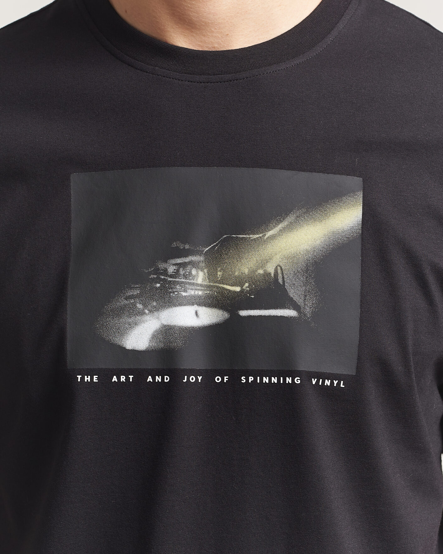 Herren | T-Shirts | BOSS ORANGE | DJ Printed Crew Neck T-Shirt Black