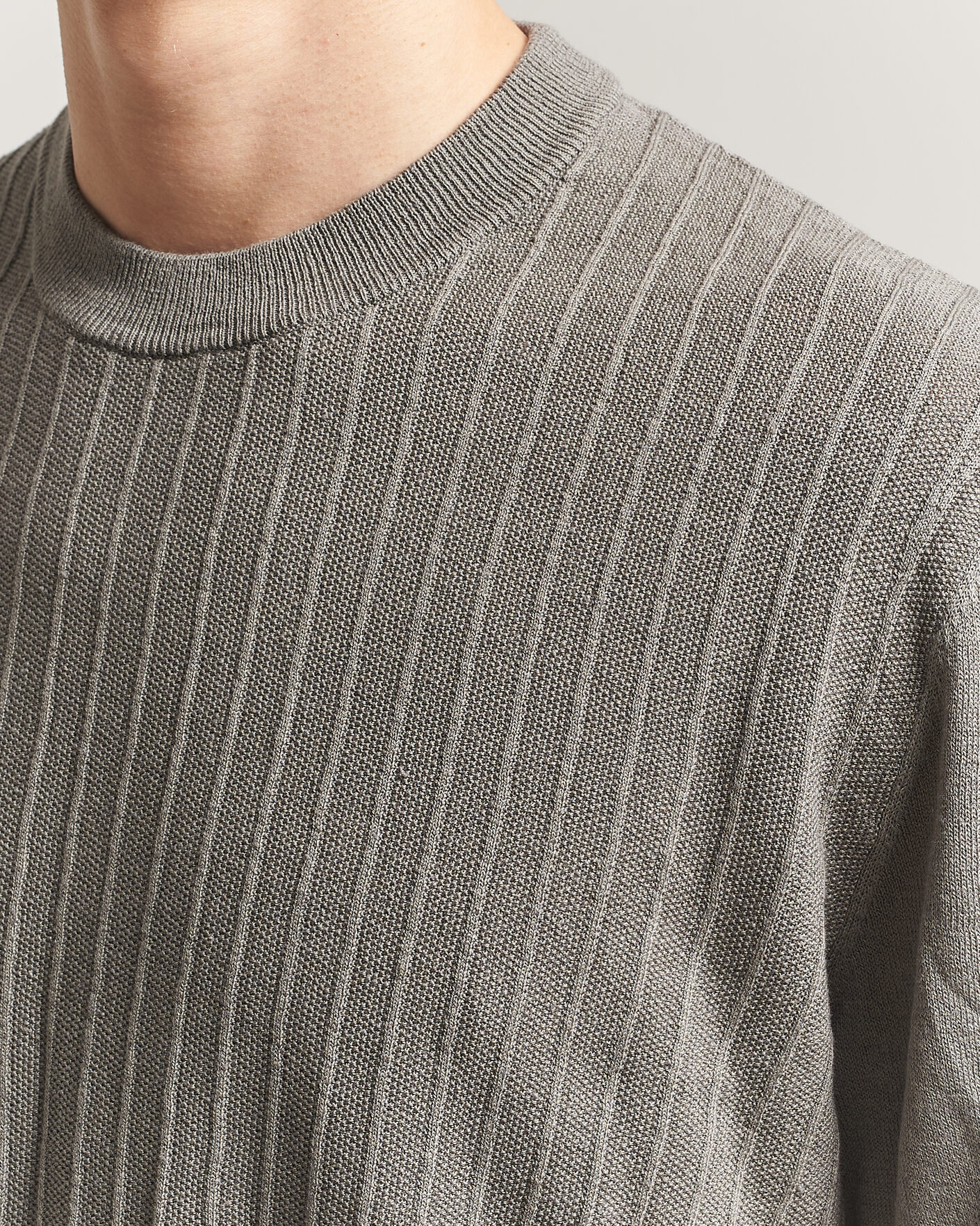 Herren | T-Shirts | BOSS ORANGE | Kajordino Linen/Cotton Knitted T-Shirt Green