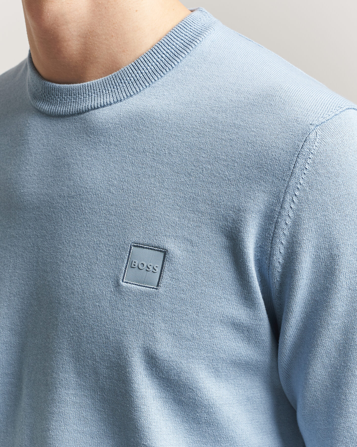 Herren | Pullover | BOSS ORANGE | Kanovano Knitted Sweater Light Blue