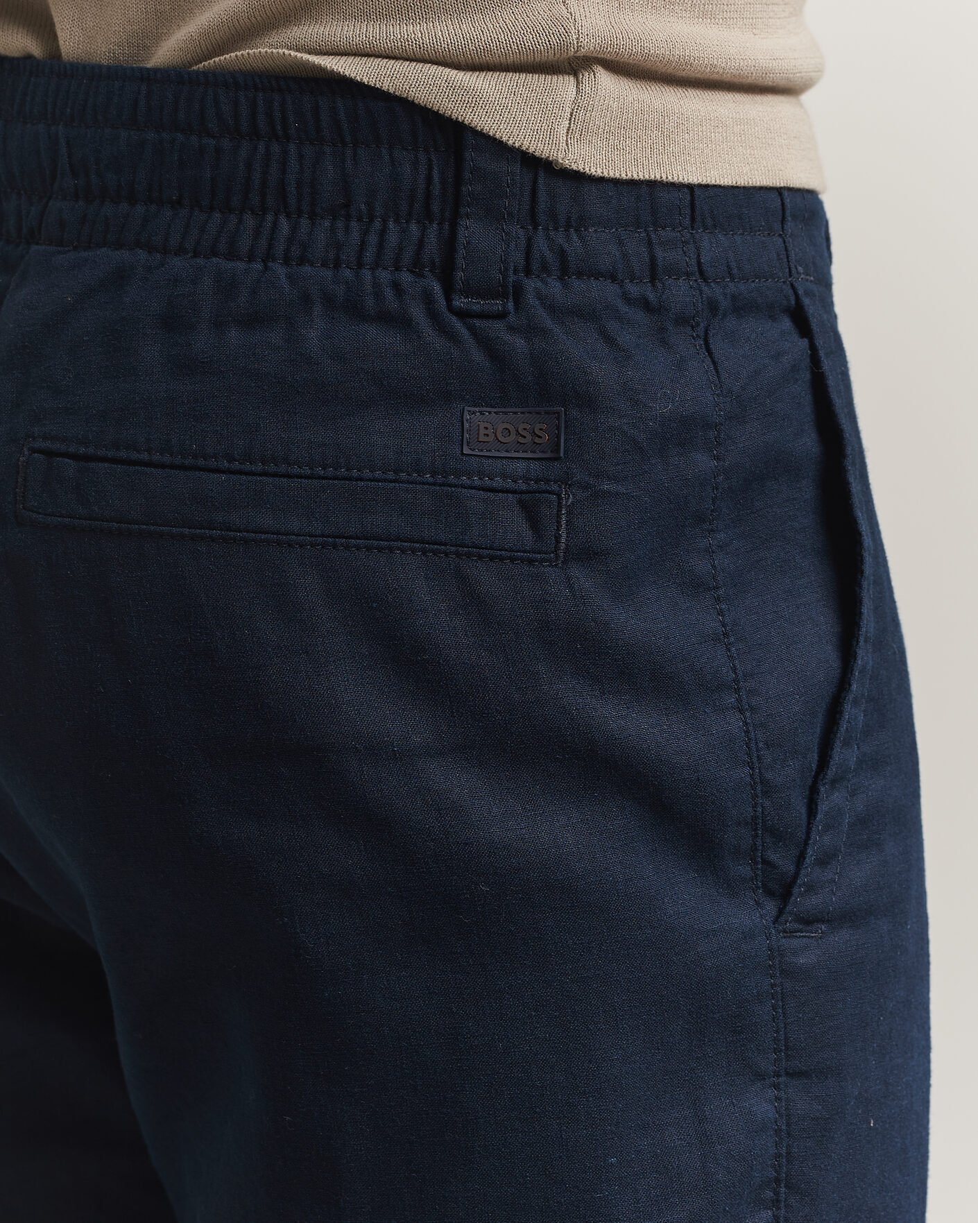 Herren | Hosen | BOSS ORANGE | Sanderson Linen Pants Dark Blue