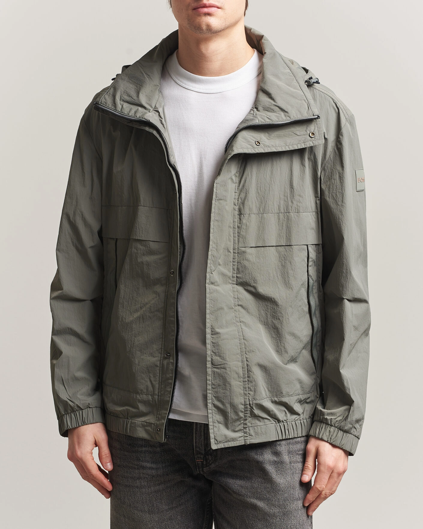 Herren | Jacken | BOSS ORANGE | Oberle Hooded Jacket Green