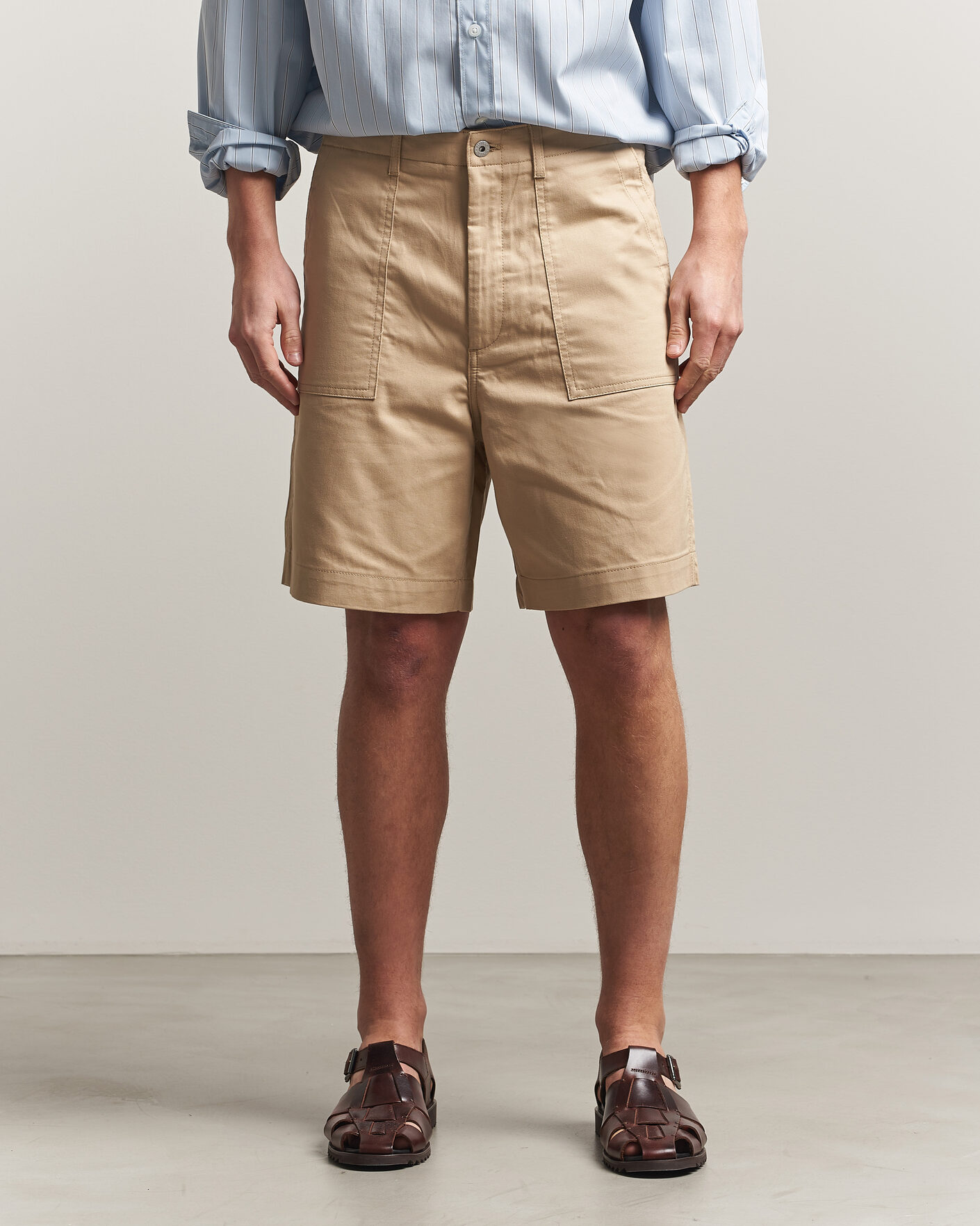 Herren | Shorts | HUGO | Gutwin Workwear Shorts Medium Beige