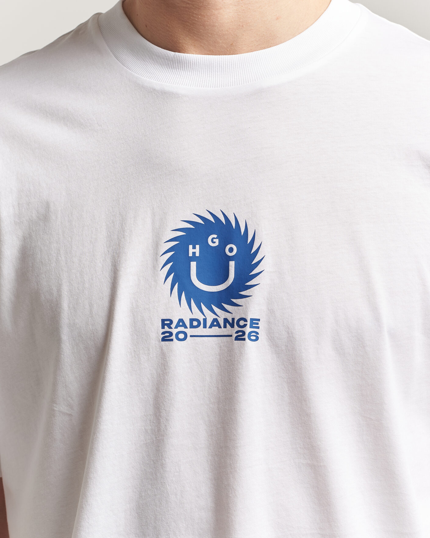 Herren | T-Shirts | HUGO | Nunarix Printed Crew Neck T-Shirt White