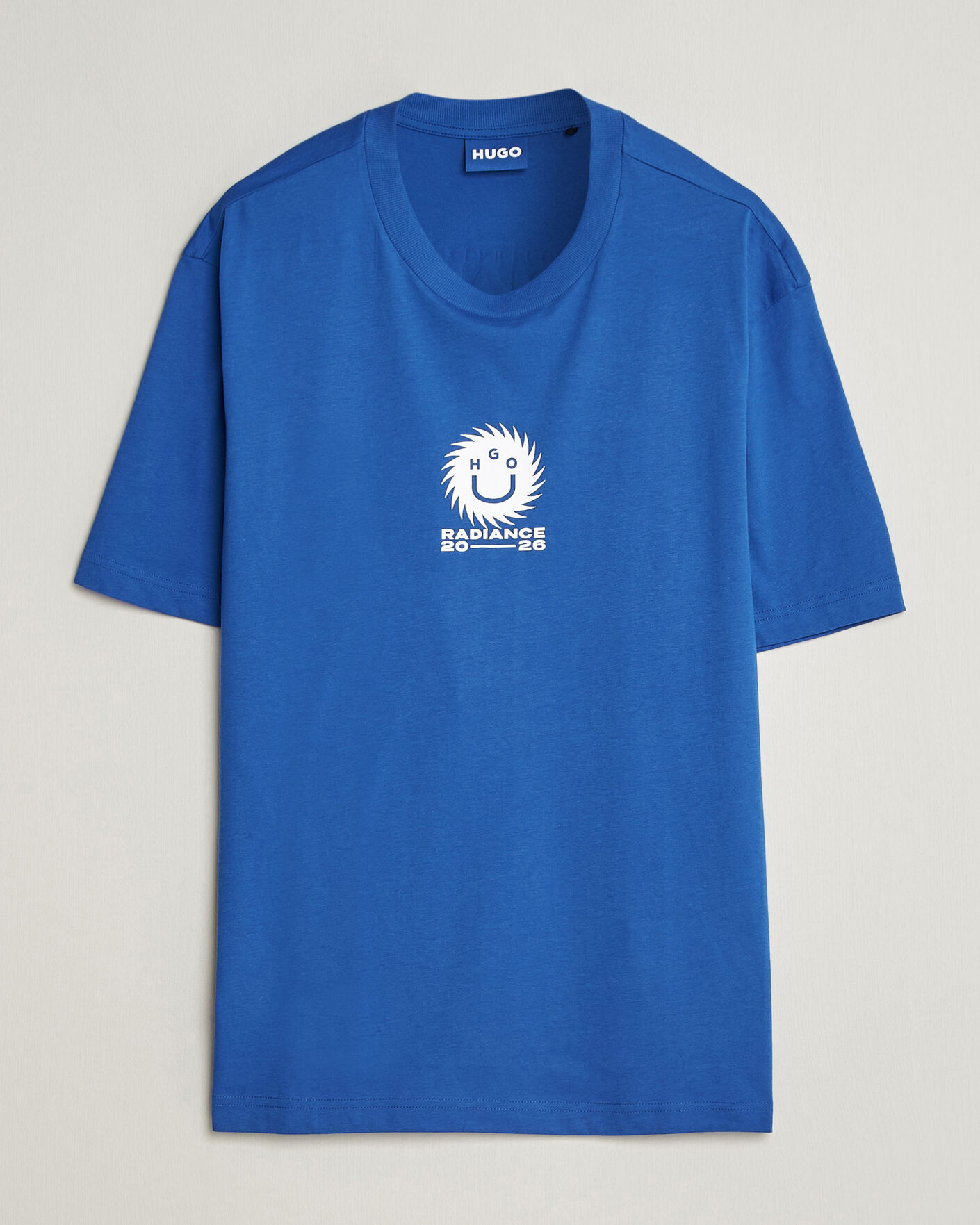 Herren | T-Shirts | HUGO | Nunarix Printed Crew Neck T-Shirt Open Blue