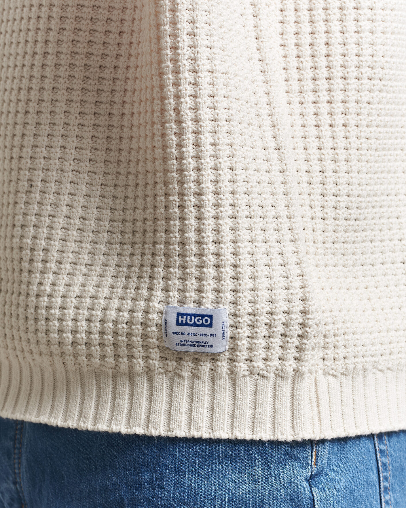 Herren | Poloshirts | HUGO | Spero Knitted Polo Open White