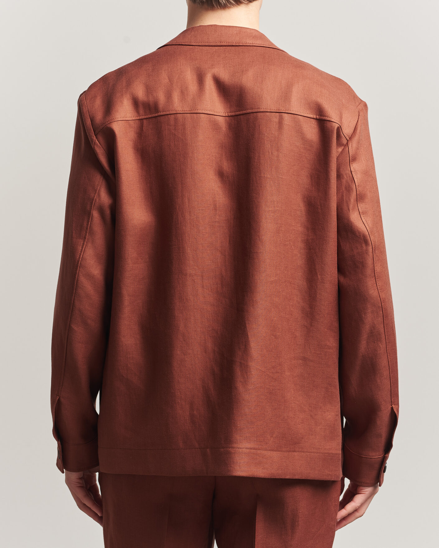 Herren | Hemden | BOSS CAMEL | Corvin Linen Overshirt Medium Brown