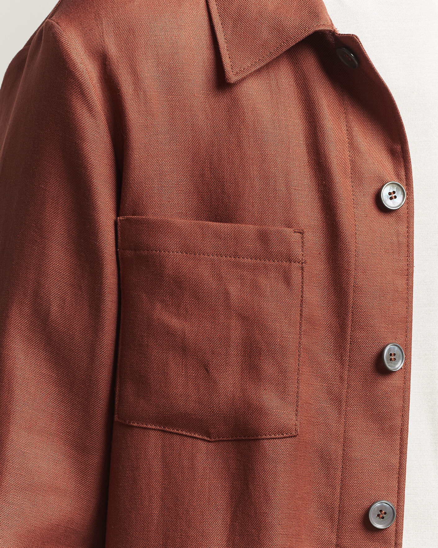 Herren | Hemden | BOSS CAMEL | Corvin Linen Overshirt Medium Brown