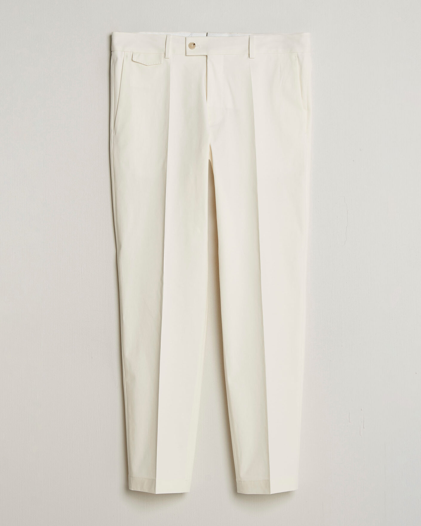 Herren | Hosen | BOSS CAMEL | Peet Cotton Pleated Trousers Open White
