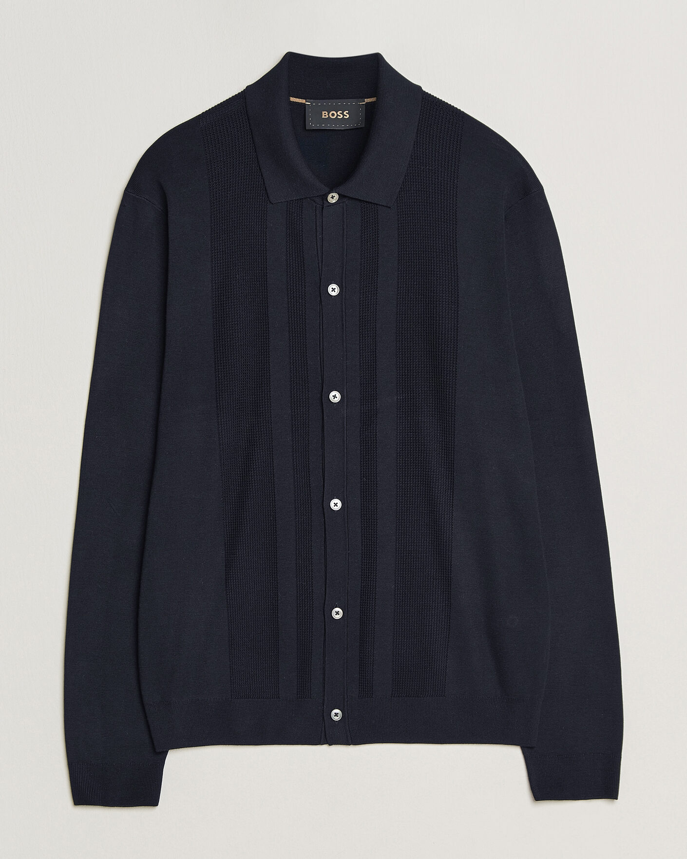 Herren | Pullover | BOSS CAMEL | Nicolo Silk Knitted Cardigan Dark Blue