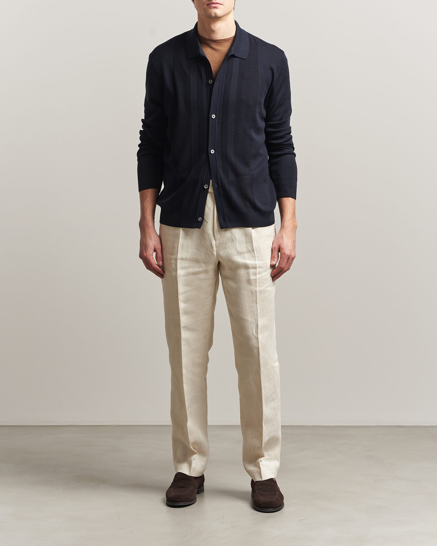 Herren | Pullover | BOSS CAMEL | Nicolo Silk Knitted Cardigan Dark Blue