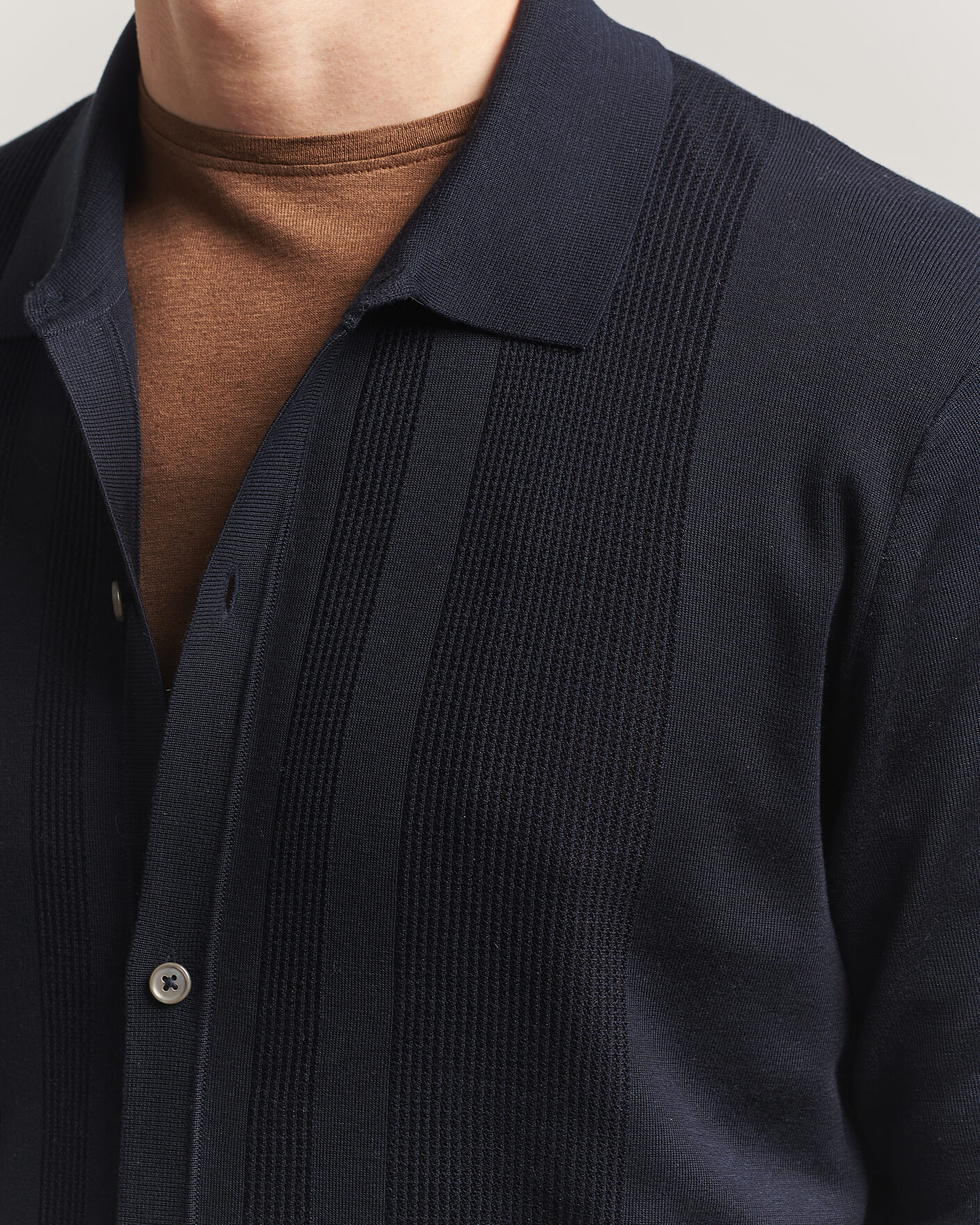 Herren | Pullover | BOSS CAMEL | Nicolo Silk Knitted Cardigan Dark Blue