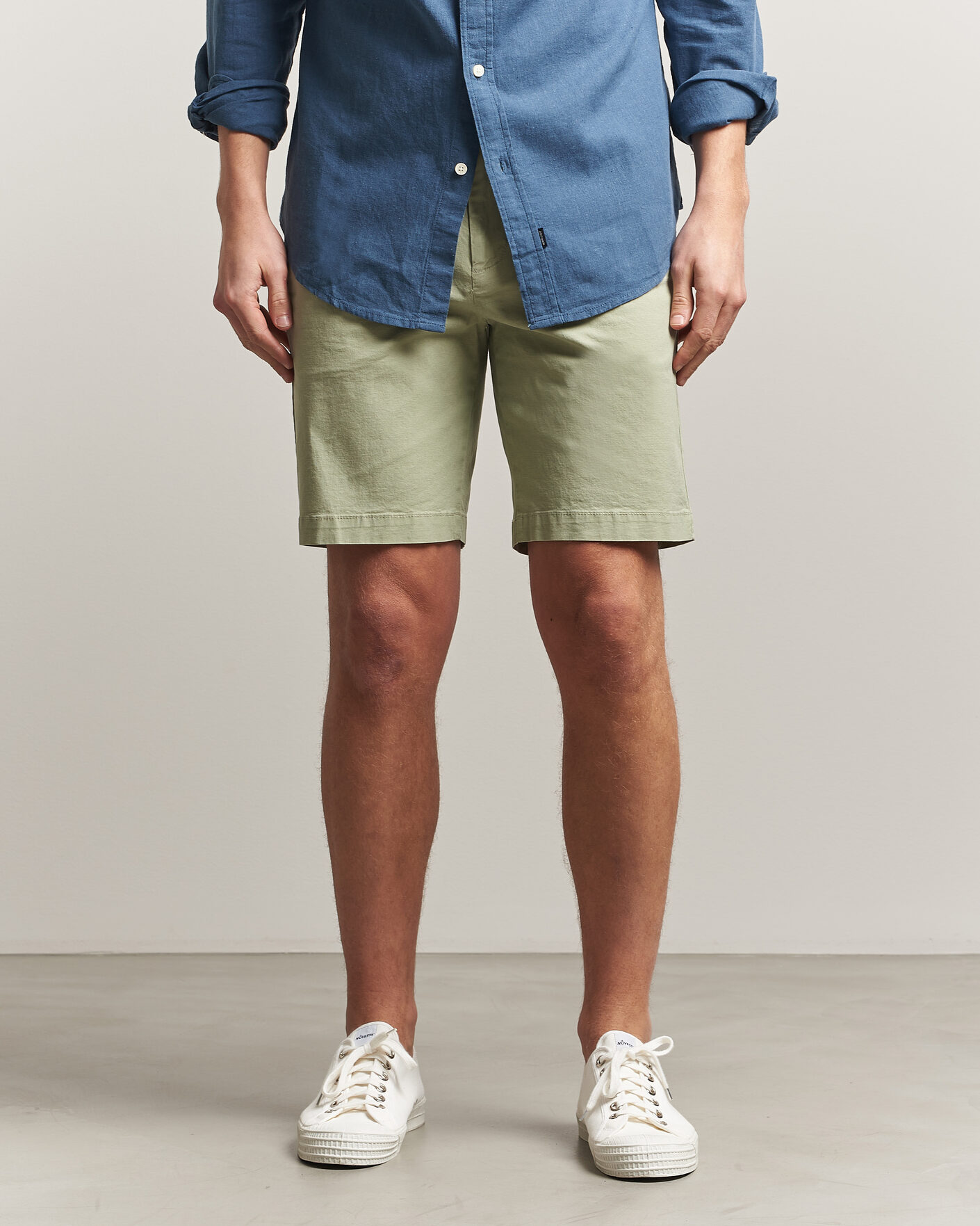 Herren | Shorts | Dockers | Slim Cotton/Linen Shorts Tea